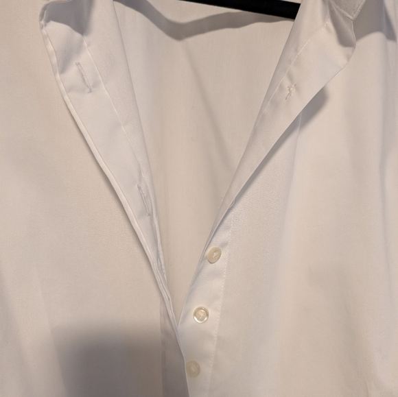 Lands End Outfitters 20 W White Button down Blouse 3/4 fold up sleeve - Picture 7 of 9